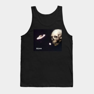 Skull VHS saturn Tank Top